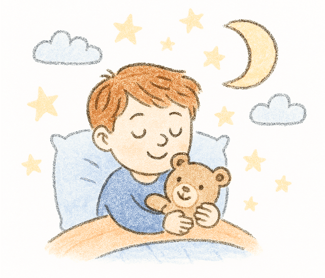 Listen & Enjoy - Child listening to stories illustration