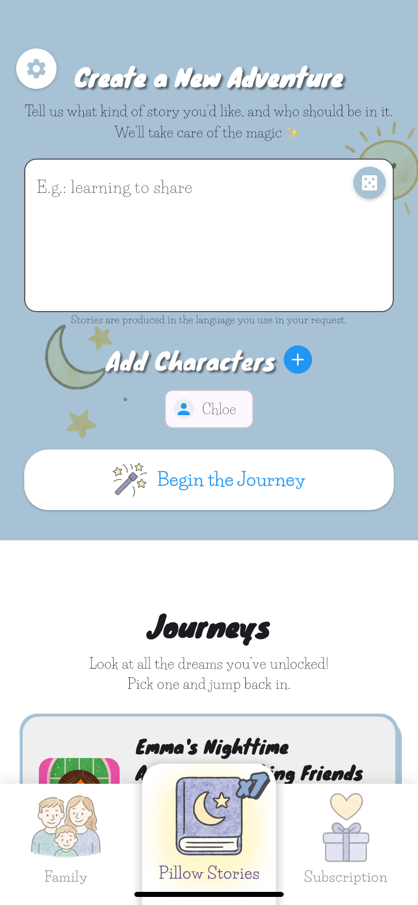 Story generation process